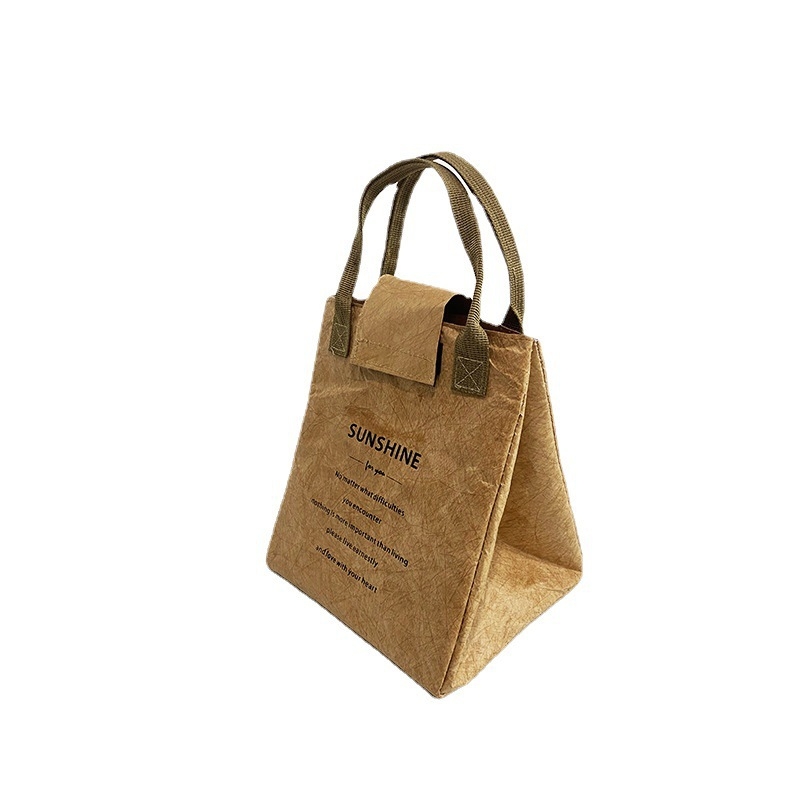 DuPonti paberist lõunakott, veekindel ja õlikindel isolatsioonikott, lõunakarbi kott, käekott, kontoritöötaja lõunakarbi kott, millele saab lisada logo.