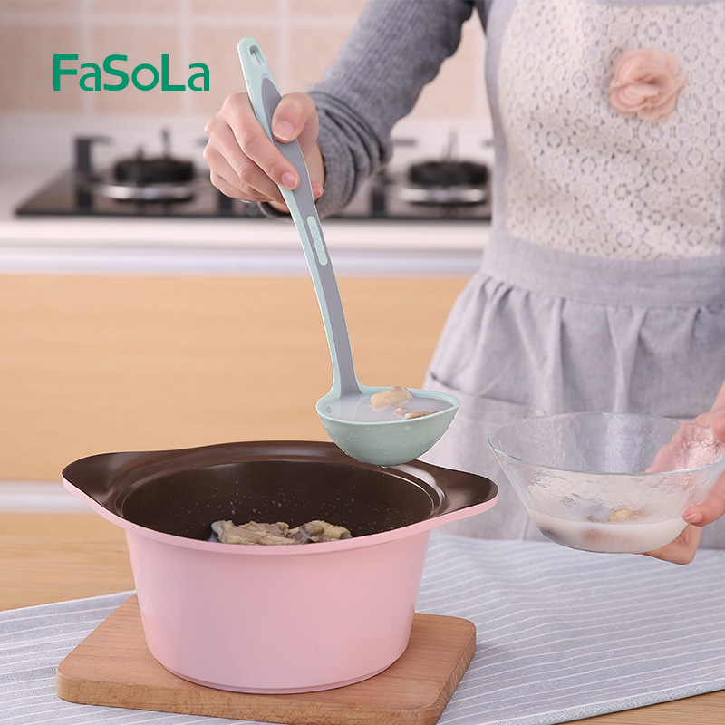 „FaSoLa“ buitinė nelimpanti keptuvė, atspari aukštai temperatūrai, nailono kastuvas, silikoninis virtuvės kepimo kastuvas, sriubos šaukštas, be traumų, kastuvas, šaukštas