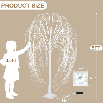 LED υφαντή ιτιά με ζεστά λευκά φωτάκια σε σειρά Χριστουγεννιάτικο εξοχικό σπίτι Κήπος Πάρτι φεστιβάλ γάμος διακόσμηση υπνοδωματίου