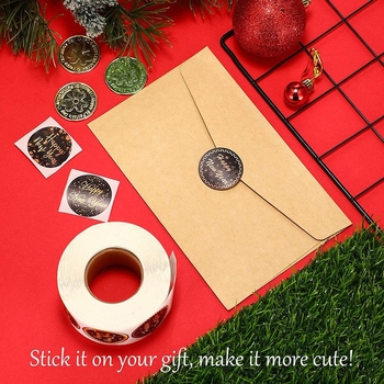 2025 m. Naujas juodas laimingų Naujųjų metų dovanų lipdukas LAIMINGŲ NAUJŲJŲ METŲ LIPDUKAS