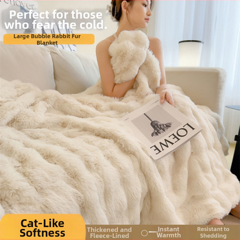 Uus renderdusvärv suur mulljänese plush-tekk majapidamisvoodipesu multifunktsionaalne tekk pehme ja mugav diivanitekk