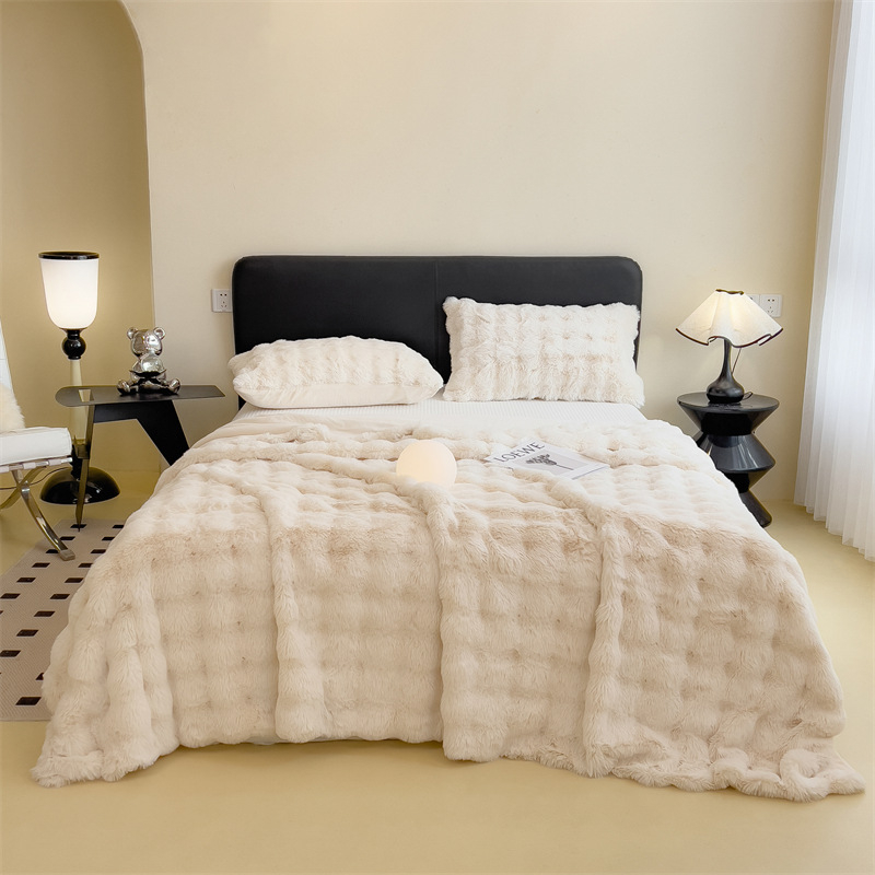 Uus renderdusvärv suur mulljänese plush-tekk majapidamisvoodipesu multifunktsionaalne tekk pehme ja mugav diivanitekk
