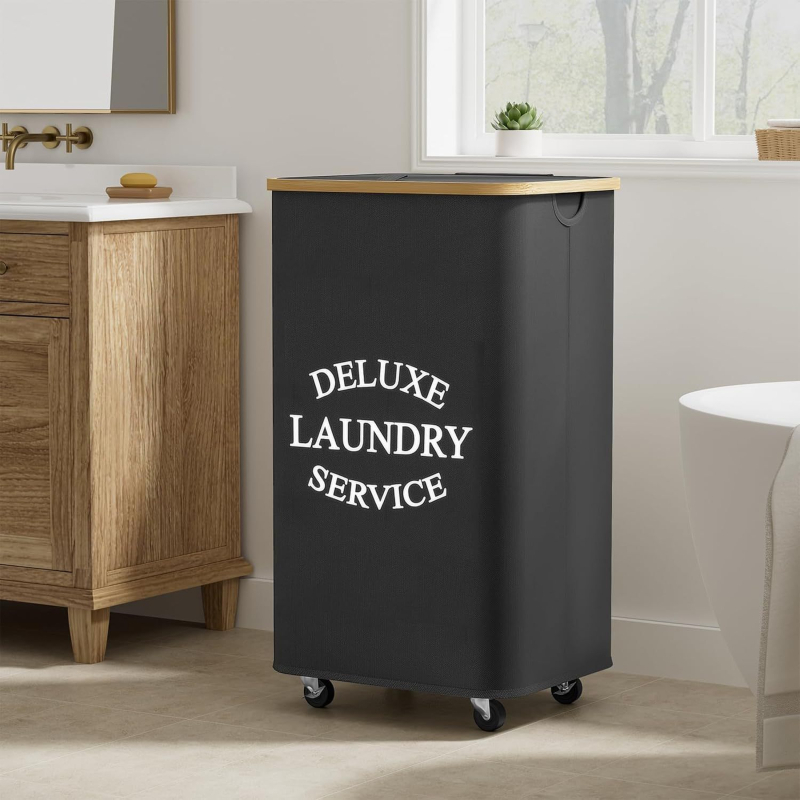 Kilnojamas nešvarių drabužių krepšys su dangčiu, sulankstomas skalbinių krepšys, didelės talpos žaislų laikymo dėžė, vonios kambario drabužių laikymo artefaktas