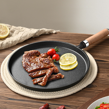 Τηγάνι Αντικολλητικό τηγάνι από χυτοσίδηρο Ταψί για τηγανίτες Χειροκίνητο ταψί για τηγανίτες Σιδερένια πλάκα Πλάκα για κατοικίδια Σίδερο Τηγάνι για κατοικίδια Χωρίς επίστρωση Οικιακή χρήση