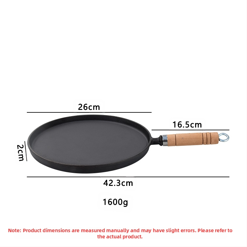 Тиган с незалепващо покритие, чугунен тиган за палачинки, ръчен тиган за палачинки, желязна плоча, плоча за пържене, домашен тиган без покритие