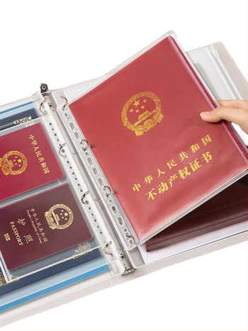 Чанта за документи, козметика, сертификат, класьор, съхранение на книги, защитен калъф, информационна чанта за семейство, прозрачна бебешка лична карта