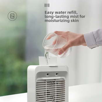 Mini õhujahuti väike elektriline ventilaator konditsioneer ventilaator jahutus niisutaja üliõpilaskodu kontor USB laadimisega väike ventilaator