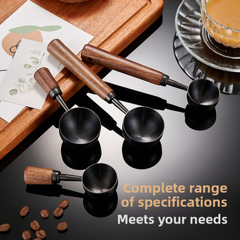 Pähklipuust käepidemega kohvilusikas, pika käepidemega, lühikese käepidemega kohvi mõõtelusikas, 304 roostevabast terasest kohviubade erimõõtelusikas, 1530 ml