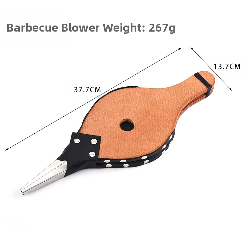 Фабрика на едро ръчен инструмент за духане на открито барбекю, кожен инструмент Tiger, трансгранична доставка на дървена камина, духалка