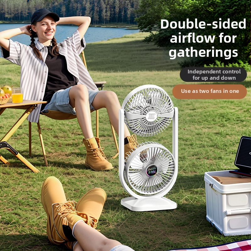 Nový ventilátor USB nabíjací ventilátor stolný ventilátor veľký vietor obojsmerný ventilátor výrobcovia vonkajších kempingových ventilátorov