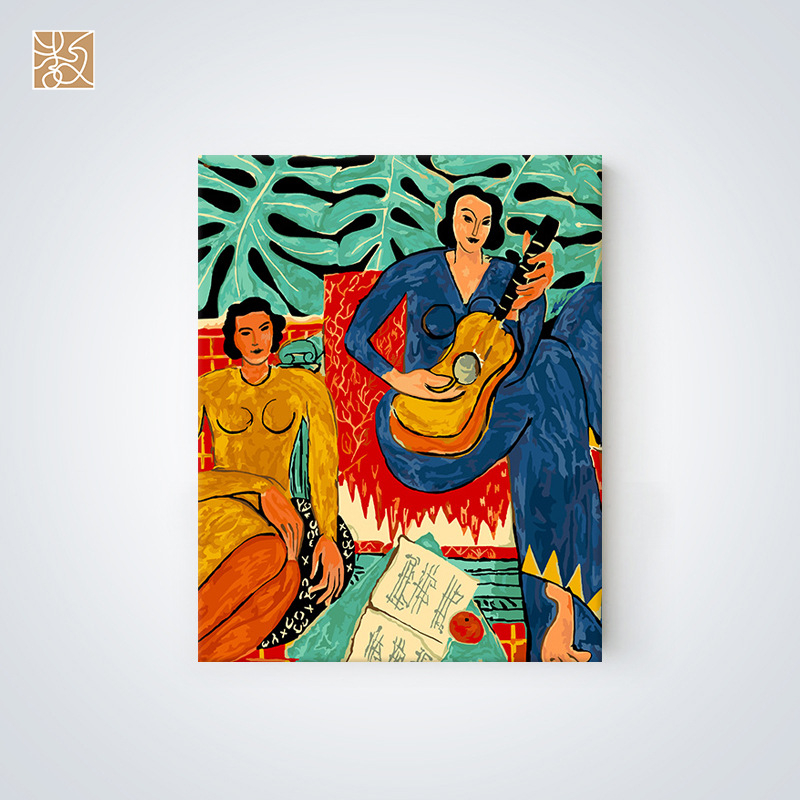 Digitaalse õlimaali hulgimüügi koolituskursus, maalimise õppimine, käsitsi täitmine, õlimaali õpetamine, maastikumaal 4050 sisemise raamiga