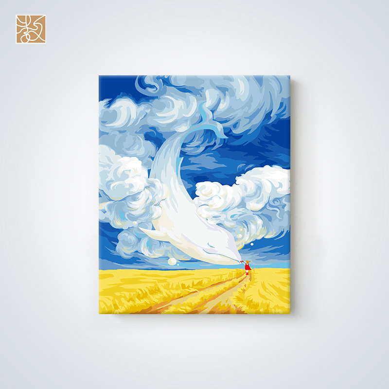 Digitaalse õlimaali hulgimüügi koolituskursus, maalimise õppimine, käsitsi täitmine, õlimaali õpetamine, maastikumaal 4050 sisemise raamiga