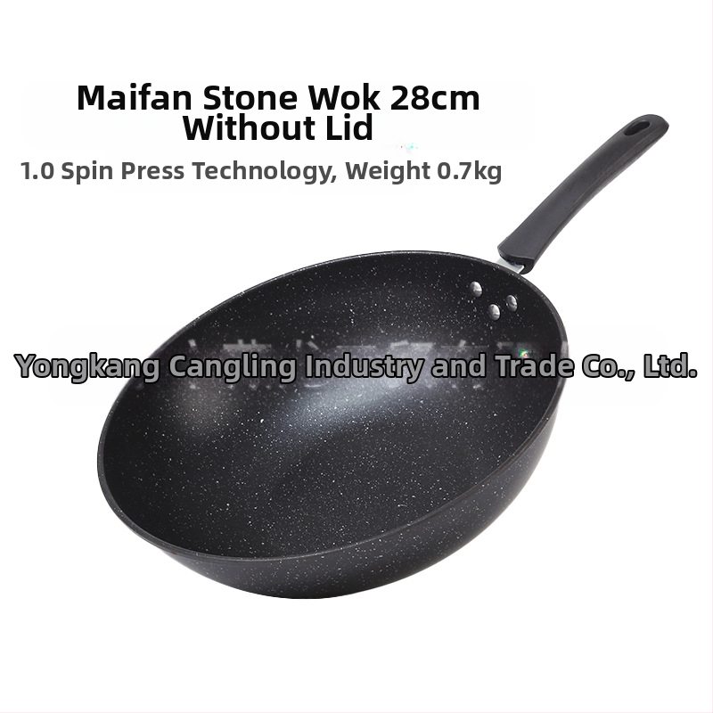 „Maifan“ akmens neprideganti keptuvė indukcinė viryklė dujinė viryklė universali virimo mašina be dūmų plokščiadugnė buitinė geležinė keptuvė didmeninė prekyba