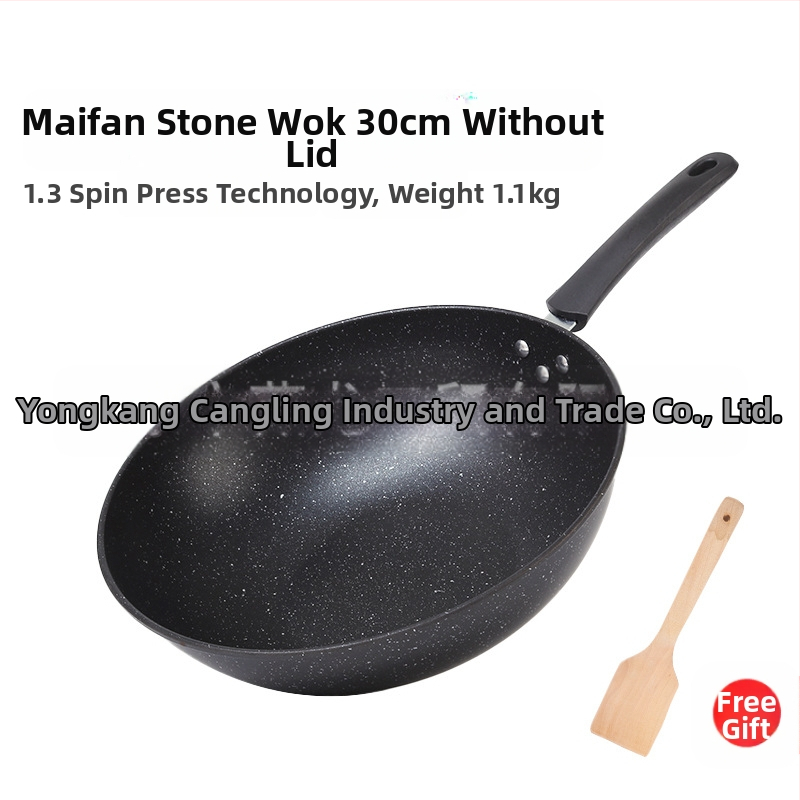 „Maifan“ akmens neprideganti keptuvė indukcinė viryklė dujinė viryklė universali virimo mašina be dūmų plokščiadugnė buitinė geležinė keptuvė didmeninė prekyba