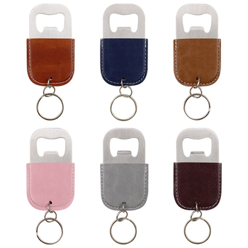 σε απόθεμα Απλό ανοιχτήρι μπουκαλιών μπύρας Μπρελόκ Φορητό μεταλλικό ανοιχτήρι μπουκαλιών Ανοιχτήρι κονσερβών Δερμάτινη θήκη με εκτυπώσιμο λογότυπο