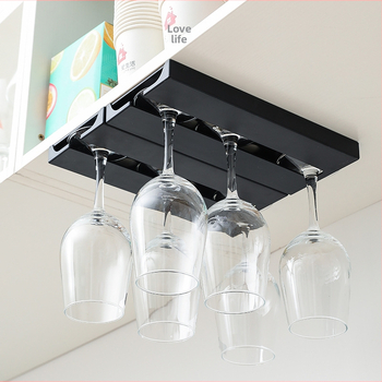 Kreatív fejjel lefelé mutató borospohártartó konyhai pohártartó fejjel lefelé mutató pohártartó háztartási borszekrény bárhoz függő pohártartó lyukasztásmentes