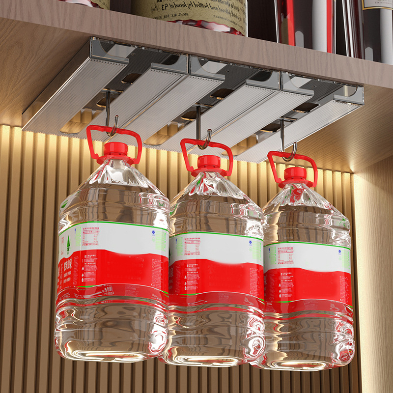 Kreatív fejjel lefelé mutató borospohártartó konyhai pohártartó fejjel lefelé mutató pohártartó háztartási borszekrény bárhoz függő pohártartó lyukasztásmentes