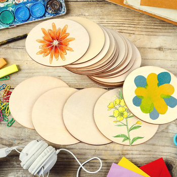 Paulownia medžio drožlių namų dekoravimas, medžio drožlių, vaikų „pasidaryk pats“ piešimo lenta, padėkliukų pagrindas, medinis rankdarbių pakabukas, apvali forma