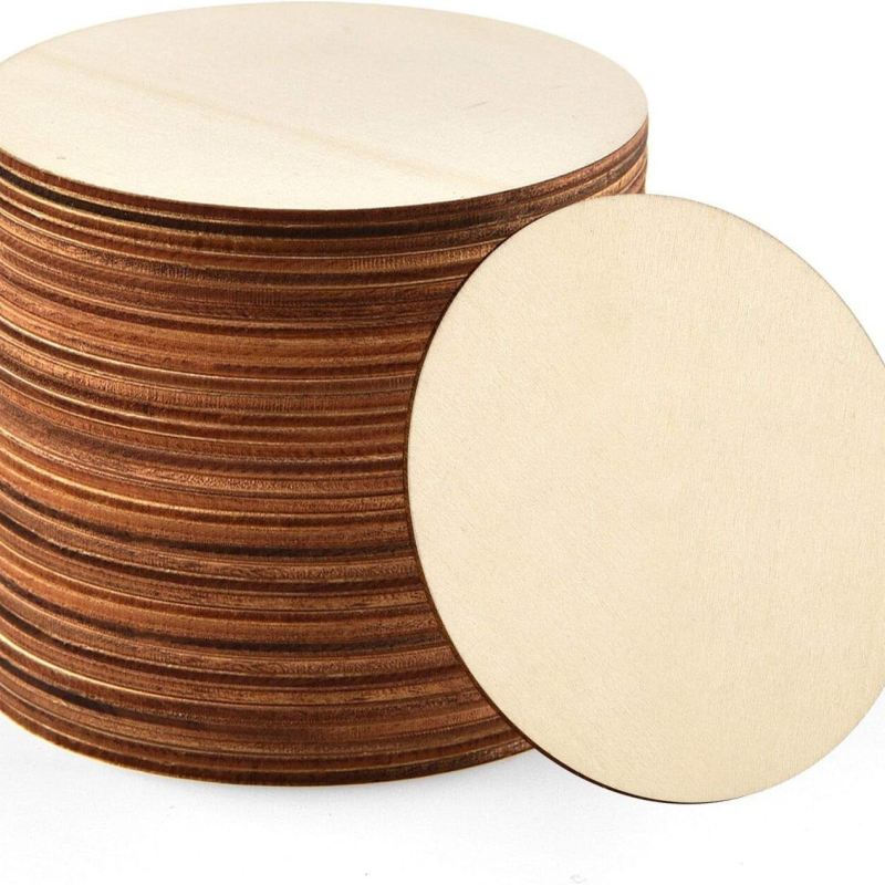 Paulownia medžio drožlių namų dekoravimas, medžio drožlių, vaikų „pasidaryk pats“ piešimo lenta, padėkliukų pagrindas, medinis rankdarbių pakabukas, apvali forma