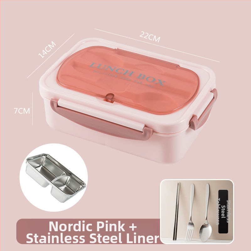 304 roostevabast terasest isoleeritud õpilaste lõunasöögikarp tööle kaasaskantav suletud võrega bento-karbi lõunasöögikarp logoga trükkimisega