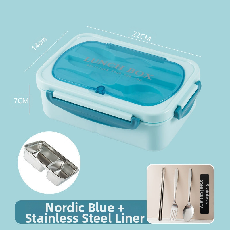 304 roostevabast terasest isoleeritud õpilaste lõunasöögikarp tööle kaasaskantav suletud võrega bento-karbi lõunasöögikarp logoga trükkimisega