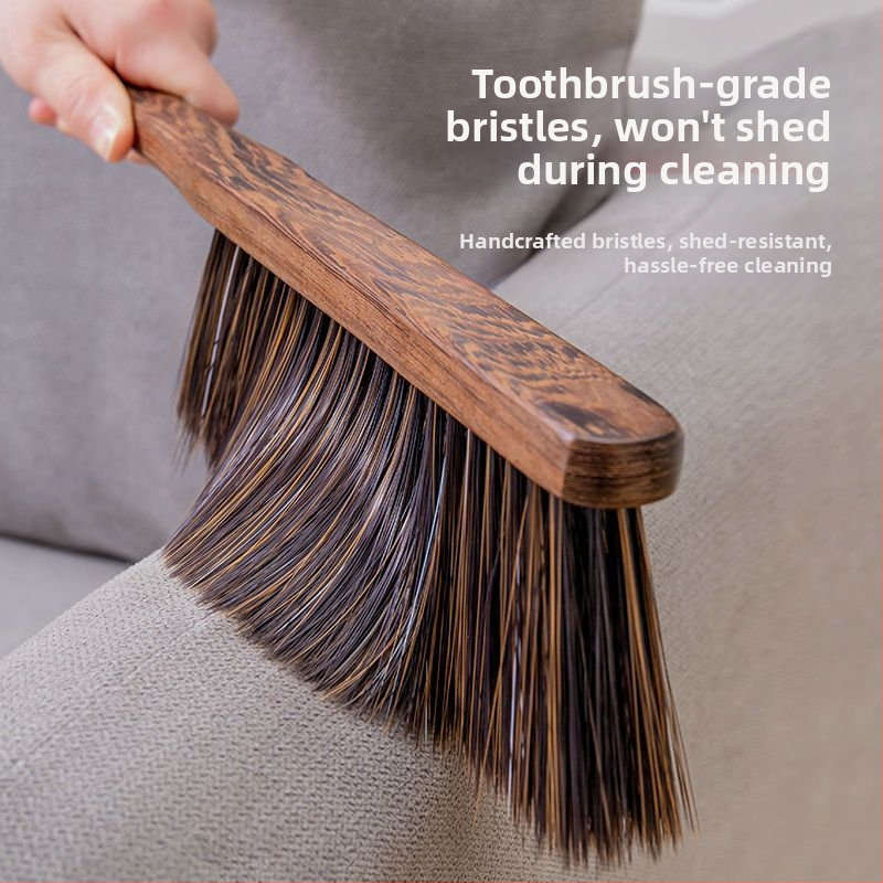 Daudzfunkcionāla gultas slaucīšanas birste, masīvkoka gultas birste, vistas spārniņu koka imitācijas cūkas saru masīvkoka dīvāna birste, paklāju birste