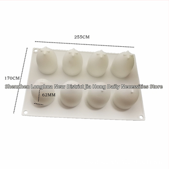 Κατασκευαστής σε απόθεμα 8 τεμαχίων μούχλα σιλικόνης για πασχαλινό κέικ αυγών, ιταλικό-γαλλικό ψήσιμο επιδορπίων