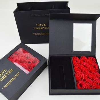 Tulemasina kinkekarp loominguline flip seebilill 12 roosi valentinipäeva tulemasinakarp hulgimüük