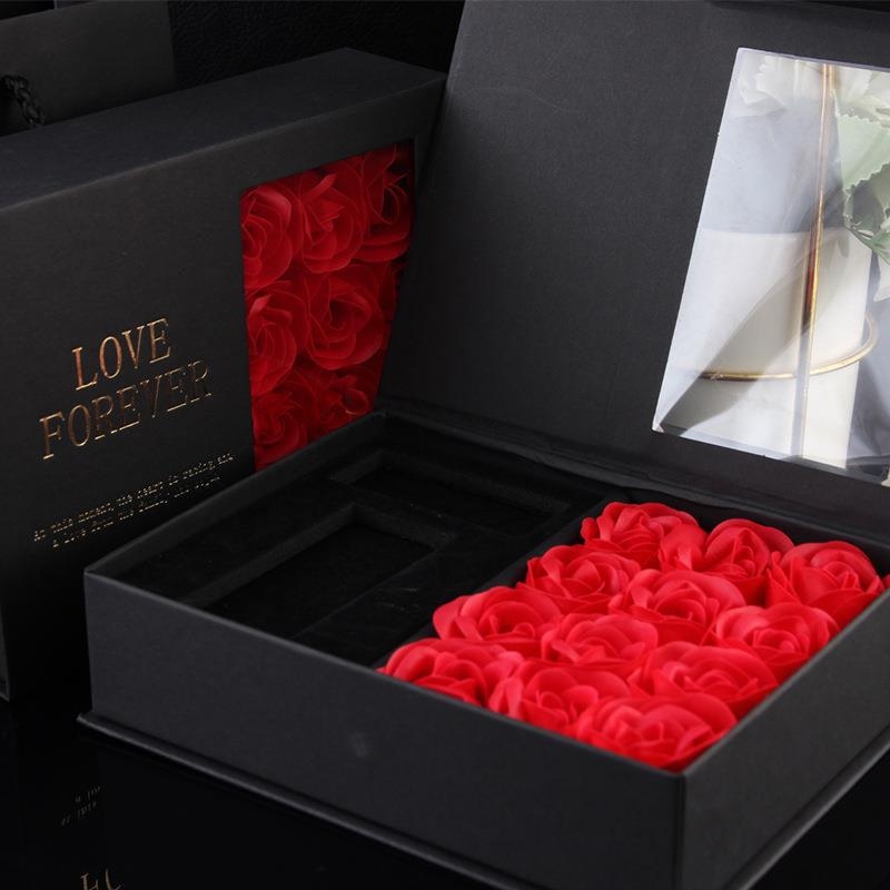 Tulemasina kinkekarp loominguline flip seebilill 12 roosi valentinipäeva tulemasinakarp hulgimüük