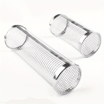 Välisgrilli puur, rullgrilli toru, roostevabast terasest grillivõrgust toru, silindriline grillivõrk, grillitoru