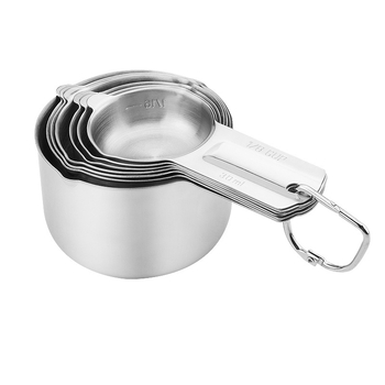 „Amazon“ kepimo nerūdijančio plieno matavimo puodelis, 7 dalių rinkinys su kreipiamuoju antgaliu, kepimo šaukšto skalės matavimo šaukšto puodelis