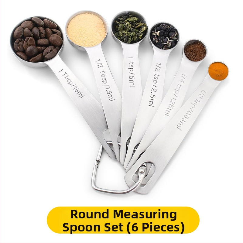 „Amazon“ kepimo nerūdijančio plieno matavimo puodelis, 7 dalių rinkinys su kreipiamuoju antgaliu, kepimo šaukšto skalės matavimo šaukšto puodelis