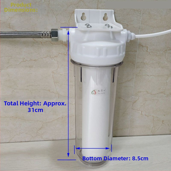 Филтър за пречистване на вода, чешмяна вода, PP памучен филтърен елемент, 10-инчов универсален преден 2-точков PE тръбен домакински 4-точков воден филтър