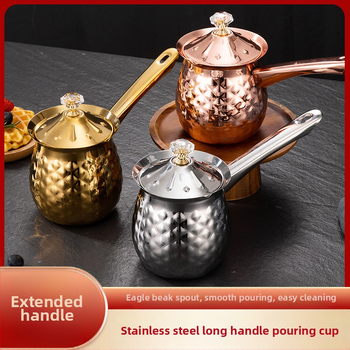 Nerūdijančio plieno kavos aparatas smailiu burna traukiama gėlė puodelis pieno burbulo puodelis pieno puodelis traukiama gėlė stiklainis vaškas puodelis tirpstantis vaškas puodelis