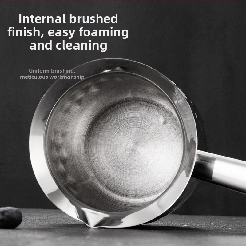 Уред за кафе от неръждаема стомана със заострен отвор, издърпайте чаша с цвете, чаша за мляко с мехурчета, чаша за мляко, издърпайте буркан с цвете, восъчна чаша, чаша за топене на восък