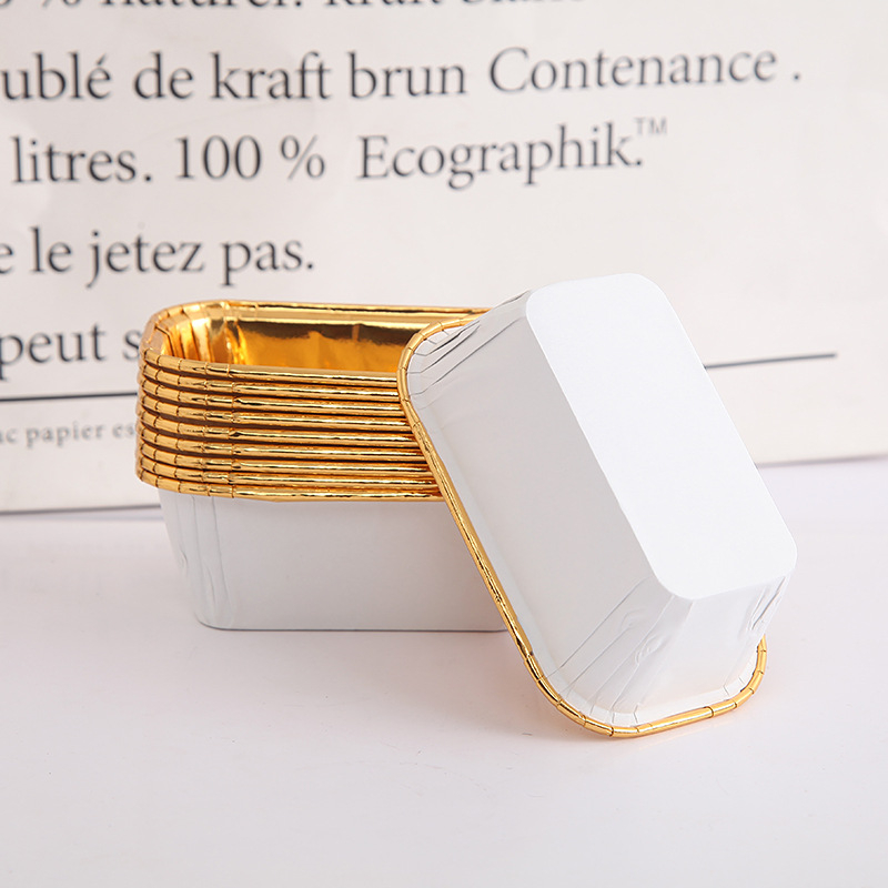 50 paksendatud kuldseid ja hõbedaseid koogivorme, rullsuu, pikad ruudukujulised, suured koogivormid, kõrge temperatuuriga küpsetusvormid