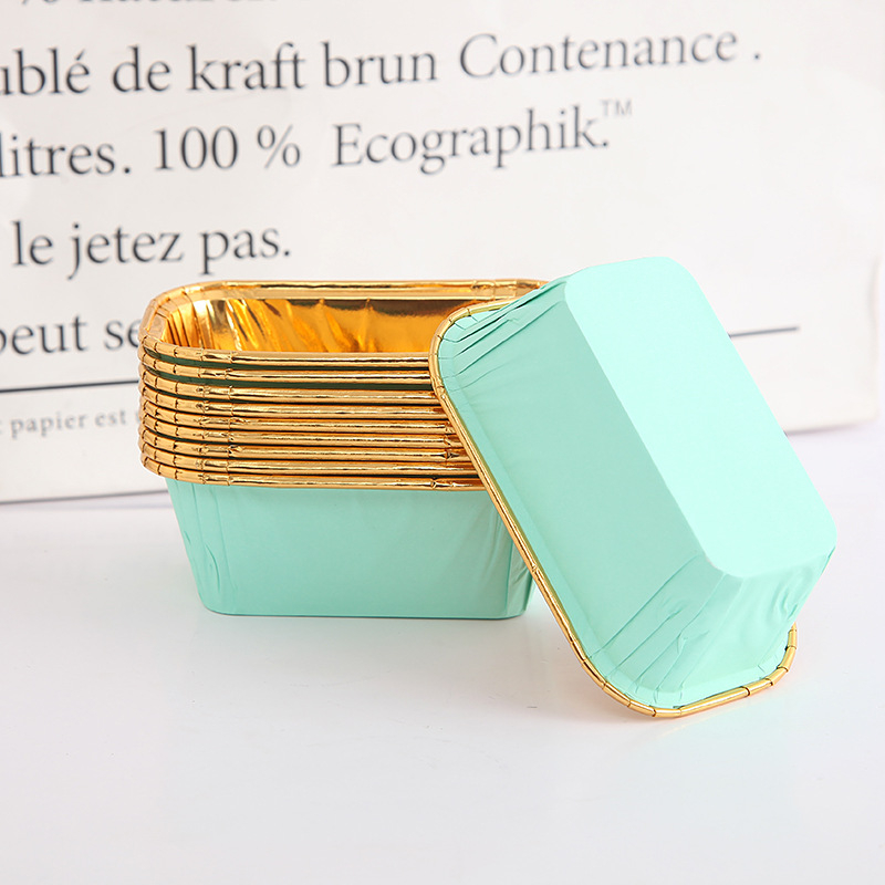 50 paksendatud kuldseid ja hõbedaseid koogivorme, rullsuu, pikad ruudukujulised, suured koogivormid, kõrge temperatuuriga küpsetusvormid