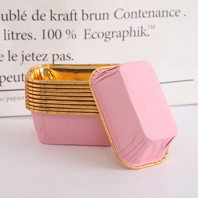 50 paksendatud kuldseid ja hõbedaseid koogivorme, rullsuu, pikad ruudukujulised, suured koogivormid, kõrge temperatuuriga küpsetusvormid