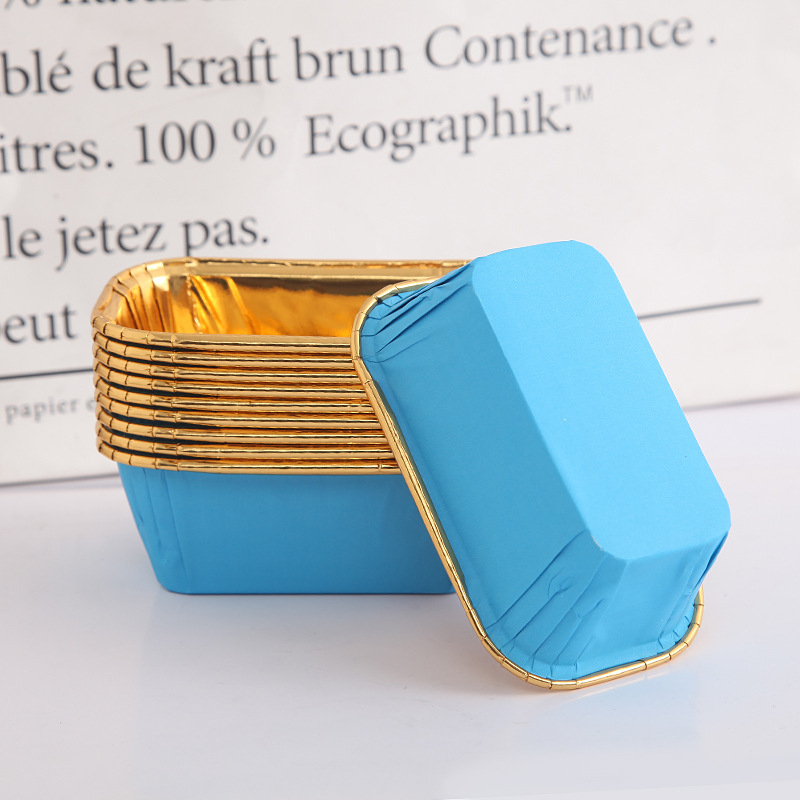 50 paksendatud kuldseid ja hõbedaseid koogivorme, rullsuu, pikad ruudukujulised, suured koogivormid, kõrge temperatuuriga küpsetusvormid