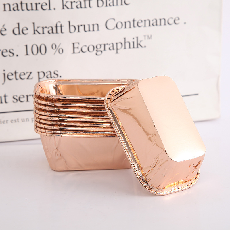 50 paksendatud kuldseid ja hõbedaseid koogivorme, rullsuu, pikad ruudukujulised, suured koogivormid, kõrge temperatuuriga küpsetusvormid