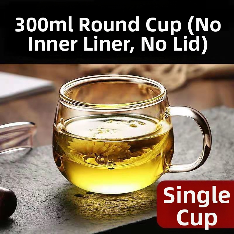 Stiklinis puodelis arbatos puodelis su dangteliu, karščiui atsparus arbatos vandens atskyrimas, namų apyvokos reikmenys, vyriški ir moteriški permatomi filtro arbatos puodeliai