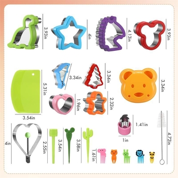 Ανοξείδωτο χάλυβα 33 τεμάχια μούχλα σάντουιτς λαχανικών και φρούτων μούχλα εκτύπωσης εργαλεία ψησίματος μούχλα ανάγλυφης χριστουγεννιάτικης μπισκότης