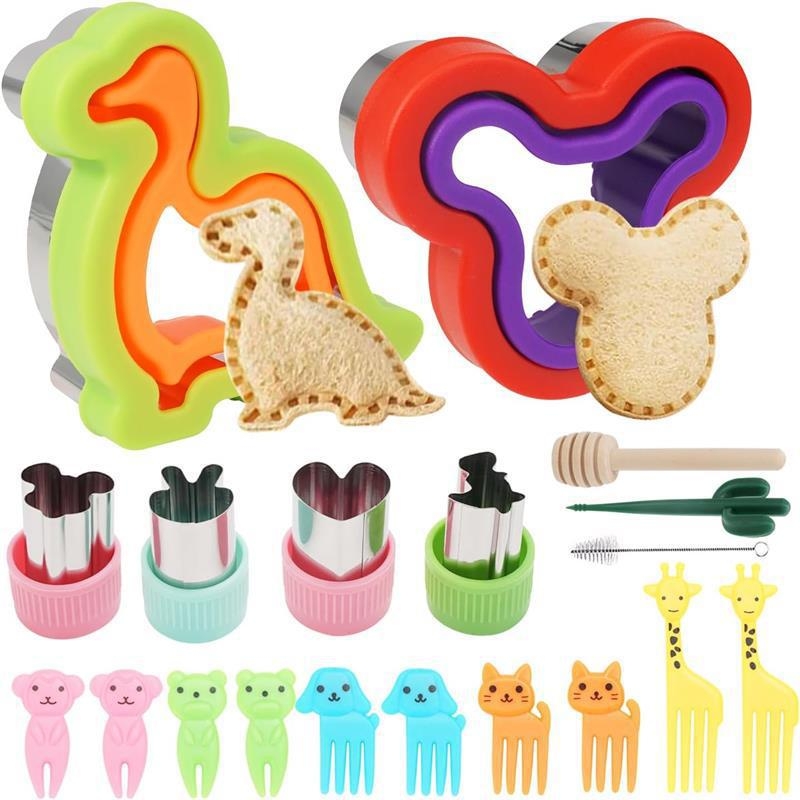 Ανοξείδωτο χάλυβα 33 τεμάχια μούχλα σάντουιτς λαχανικών και φρούτων μούχλα εκτύπωσης εργαλεία ψησίματος μούχλα ανάγλυφης χριστουγεννιάτικης μπισκότης