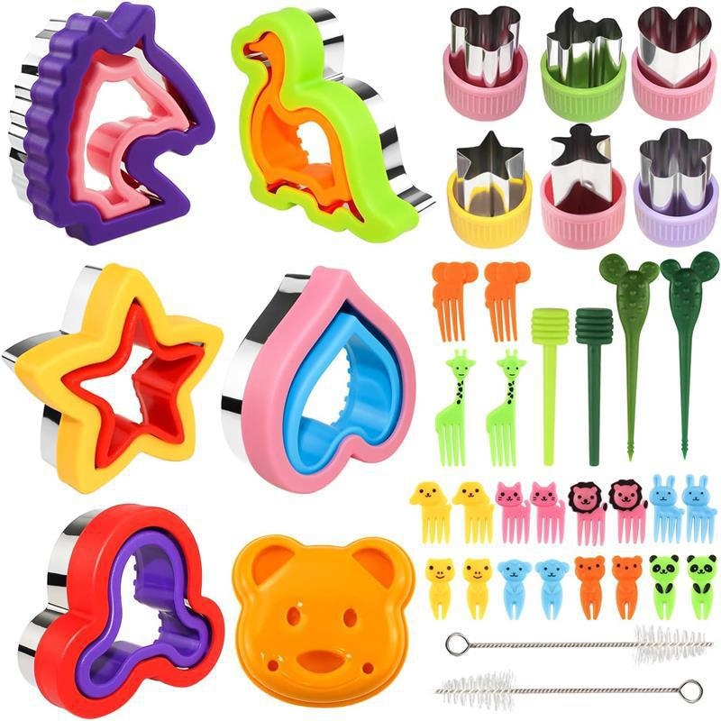 Ανοξείδωτο χάλυβα 33 τεμάχια μούχλα σάντουιτς λαχανικών και φρούτων μούχλα εκτύπωσης εργαλεία ψησίματος μούχλα ανάγλυφης χριστουγεννιάτικης μπισκότης