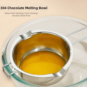 304 nerūdijančio plieno šokolado lydymo indas sviesto sūrio lydymo dubuo vandeniui atsparus kaitinimo lydymo indas vaškui atsparus puodas kepimui