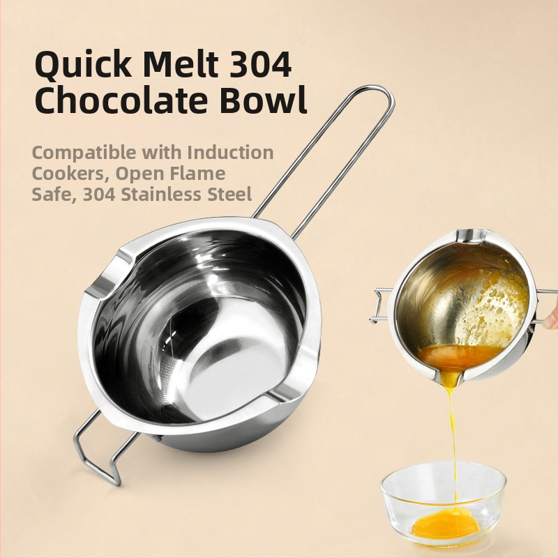 304 nerūdijančio plieno šokolado lydymo indas sviesto sūrio lydymo dubuo vandeniui atsparus kaitinimo lydymo indas vaškui atsparus puodas kepimui