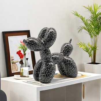 Αμερικανικού στιλ στολίδια για σκύλους με μπαλόνια δημιουργικά γκράφιτι πολύχρωμα χειροτεχνήματα ρητίνης σκύλος σπίτι βεράντα σαλόνι διακοσμήσεις ντουλαπιού κρασιού