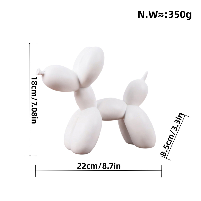 Amerikietiško stiliaus balionų šunų papuošalai kūrybingi grafiti spalvingi dervos amatai šunų namų verandos svetainės vyno spintelės dekoracijos