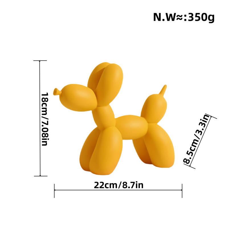 Amerikietiško stiliaus balionų šunų papuošalai kūrybingi grafiti spalvingi dervos amatai šunų namų verandos svetainės vyno spintelės dekoracijos