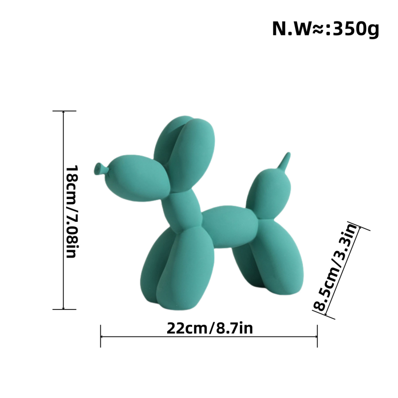 Amerikietiško stiliaus balionų šunų papuošalai kūrybingi grafiti spalvingi dervos amatai šunų namų verandos svetainės vyno spintelės dekoracijos